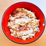 甘辛だれのチキンカツ卵とじ丼